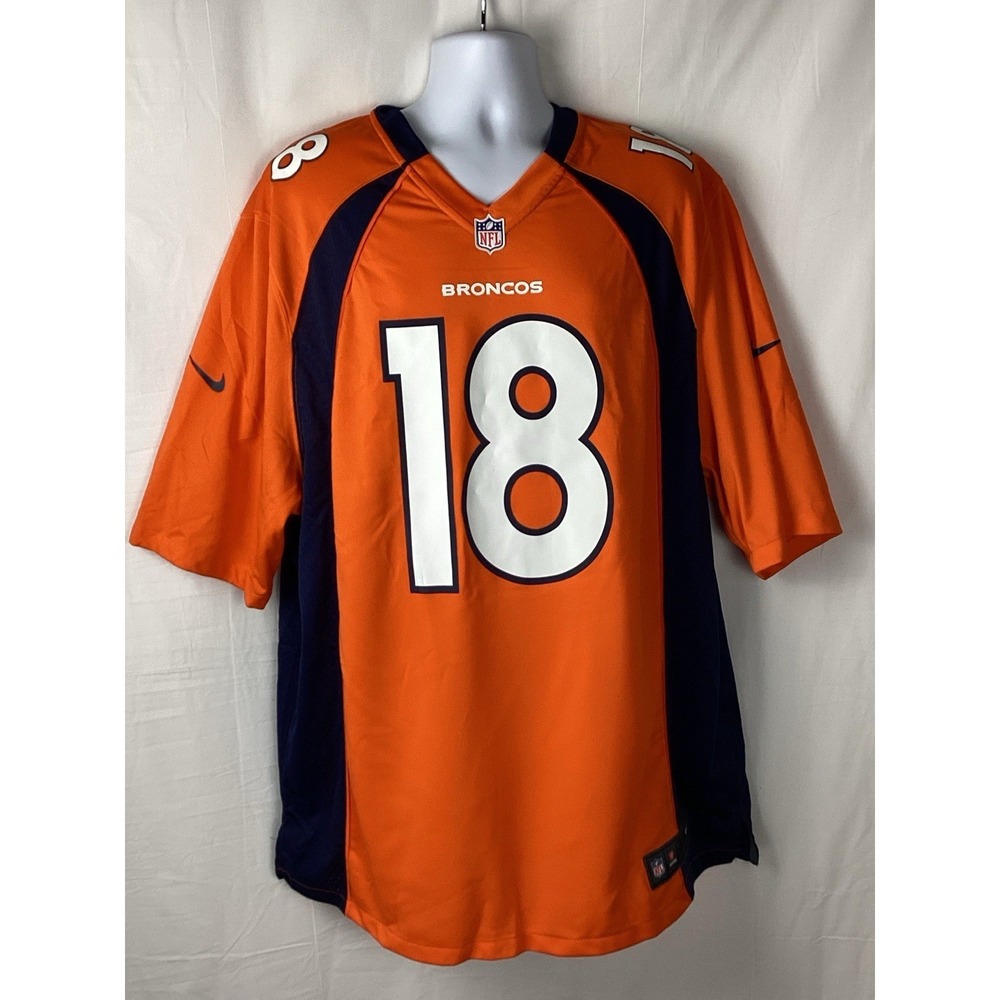 Authentic Nike On Field Peyton Manning #18 Denver Broncos NFL Jersey Men's 3XL